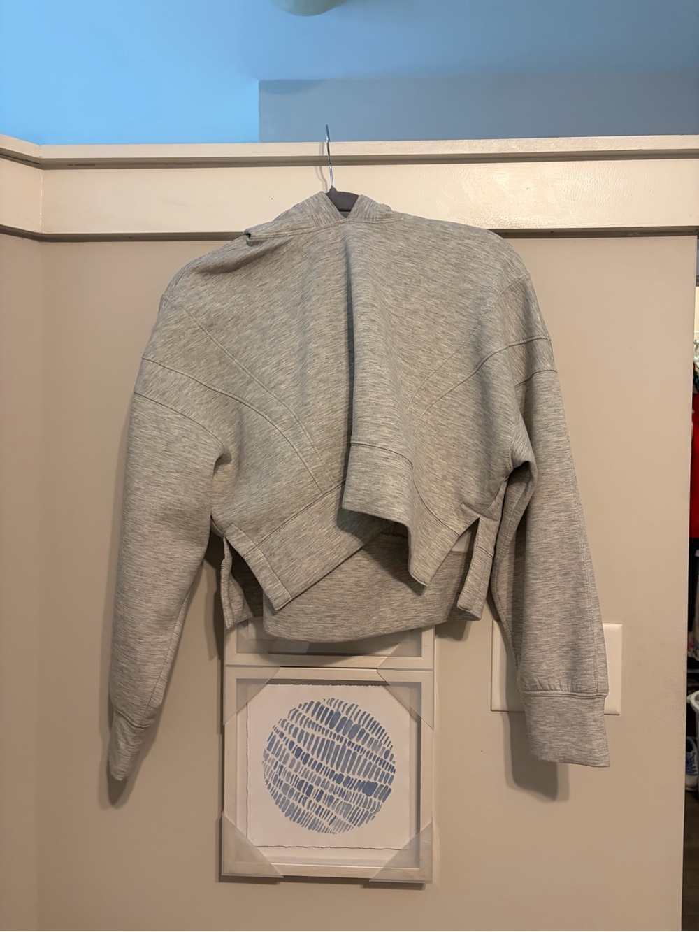 Abercrombie & fitch Cropped Light Gray Hoodie